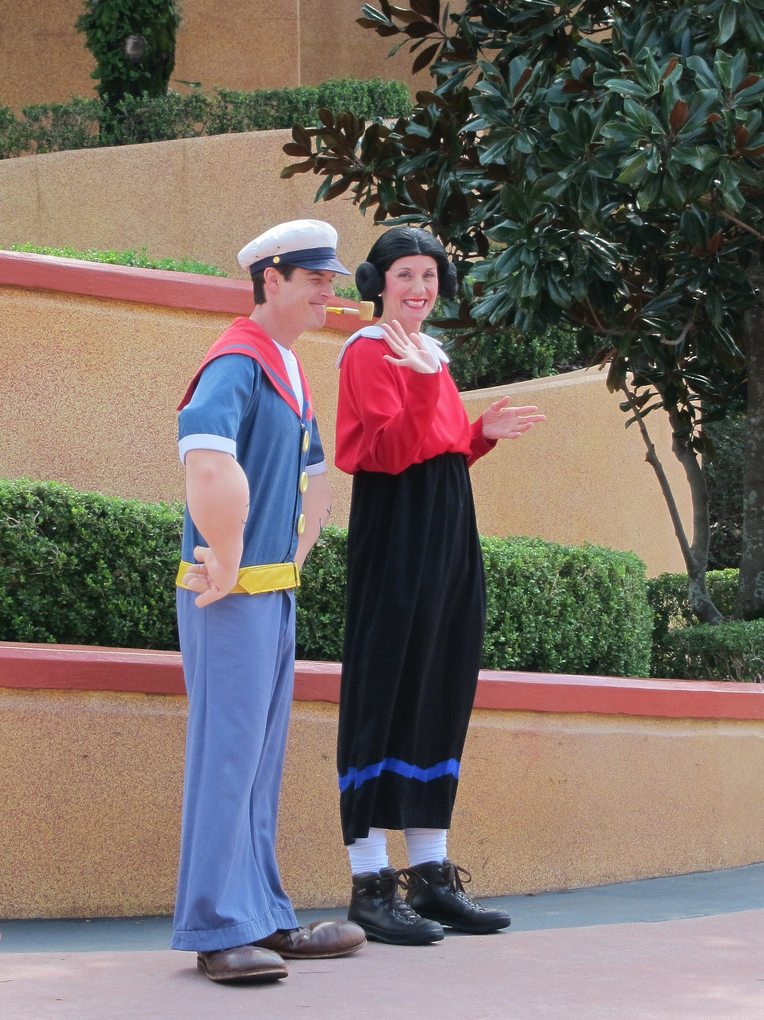 Universal orlando islands of adventure popeye olive characters 